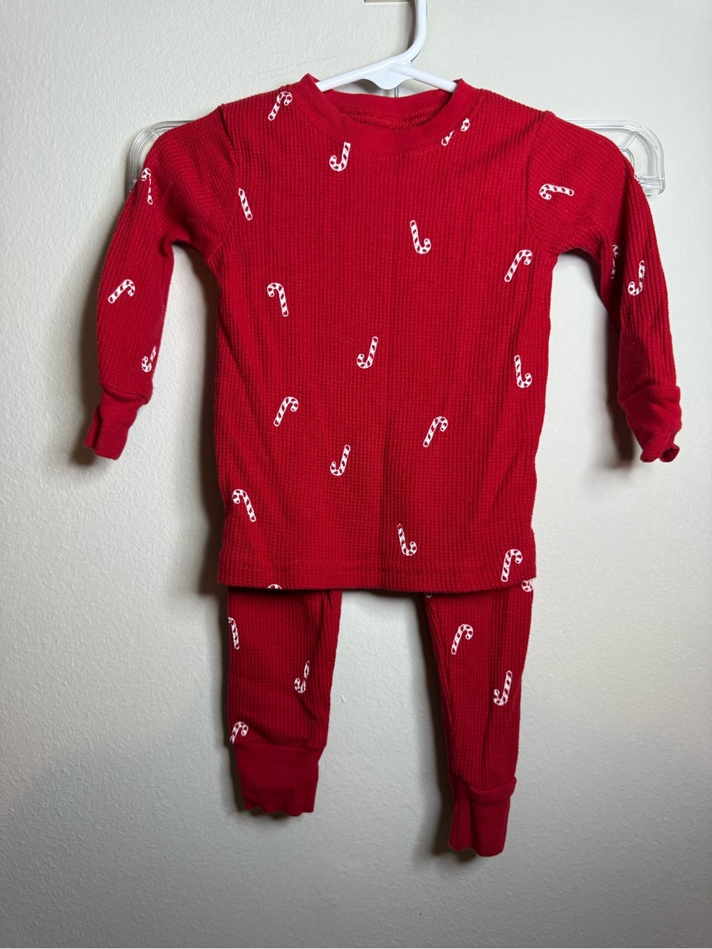 Carter's Red Candy Cane Thermal Pajama Set